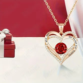 Heart Zircon Pendant Necklace in Bow Bear Rose Box Fashion Style - Himpall